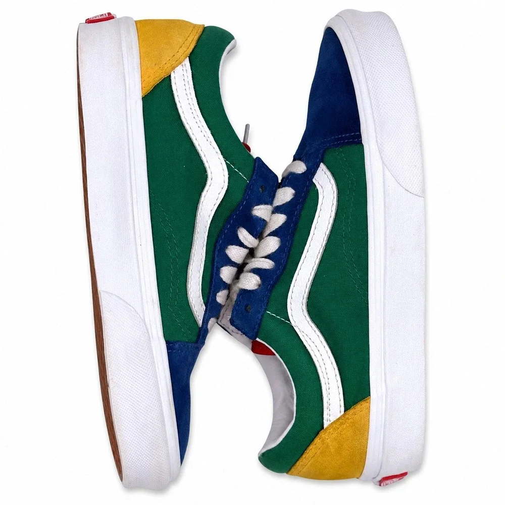 Vans Old Skool Yacht Club Unisex Blue Green Yellow Low Top Skate Sneakers 500714